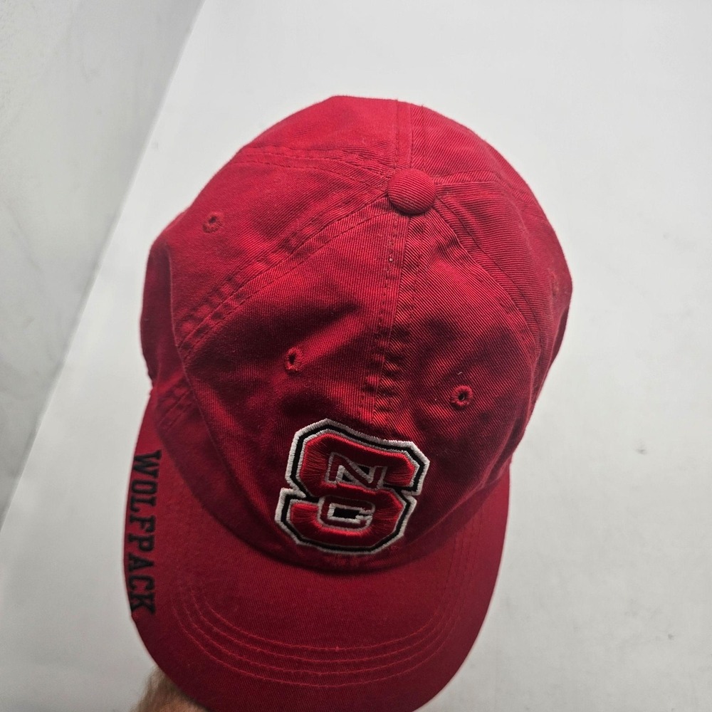 NC State Wolfpack Hat Cap Strap Back Mens One Size Red NCAA Football Russell - Picture 4 of 10